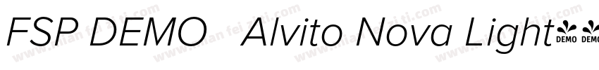 FSP DEMO   Alvito Nova Light字体转换